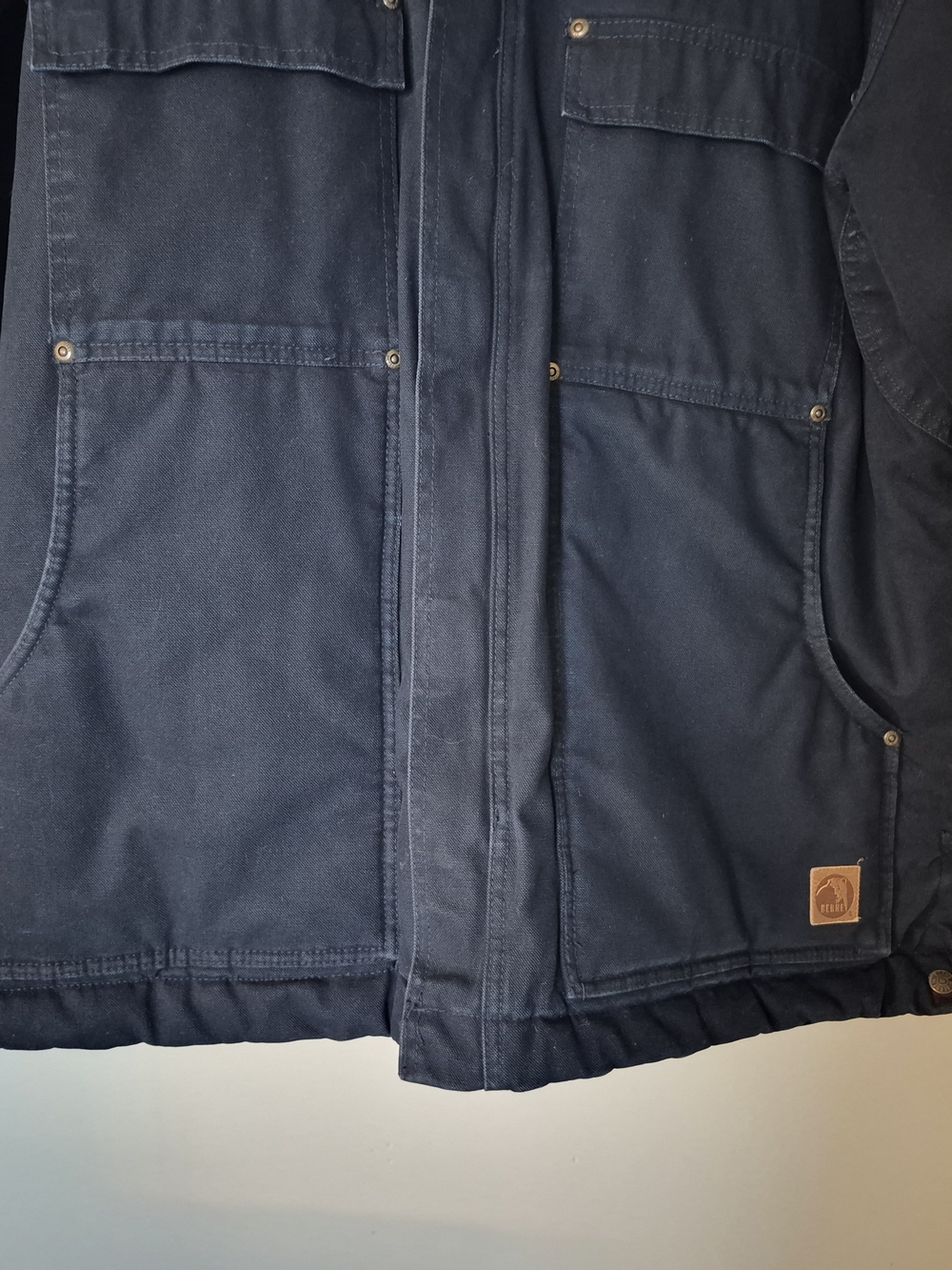 Berne Men’s XL Regular Insulated Duck Canvas Work Coat Jacket Navy CH377MD - Picture 4 of 9